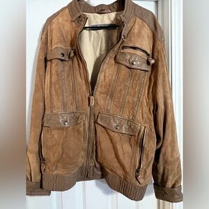 🧥❄️🔥Men’s Vintage Bacco Bucci Suede and Leather Bomber Jacket